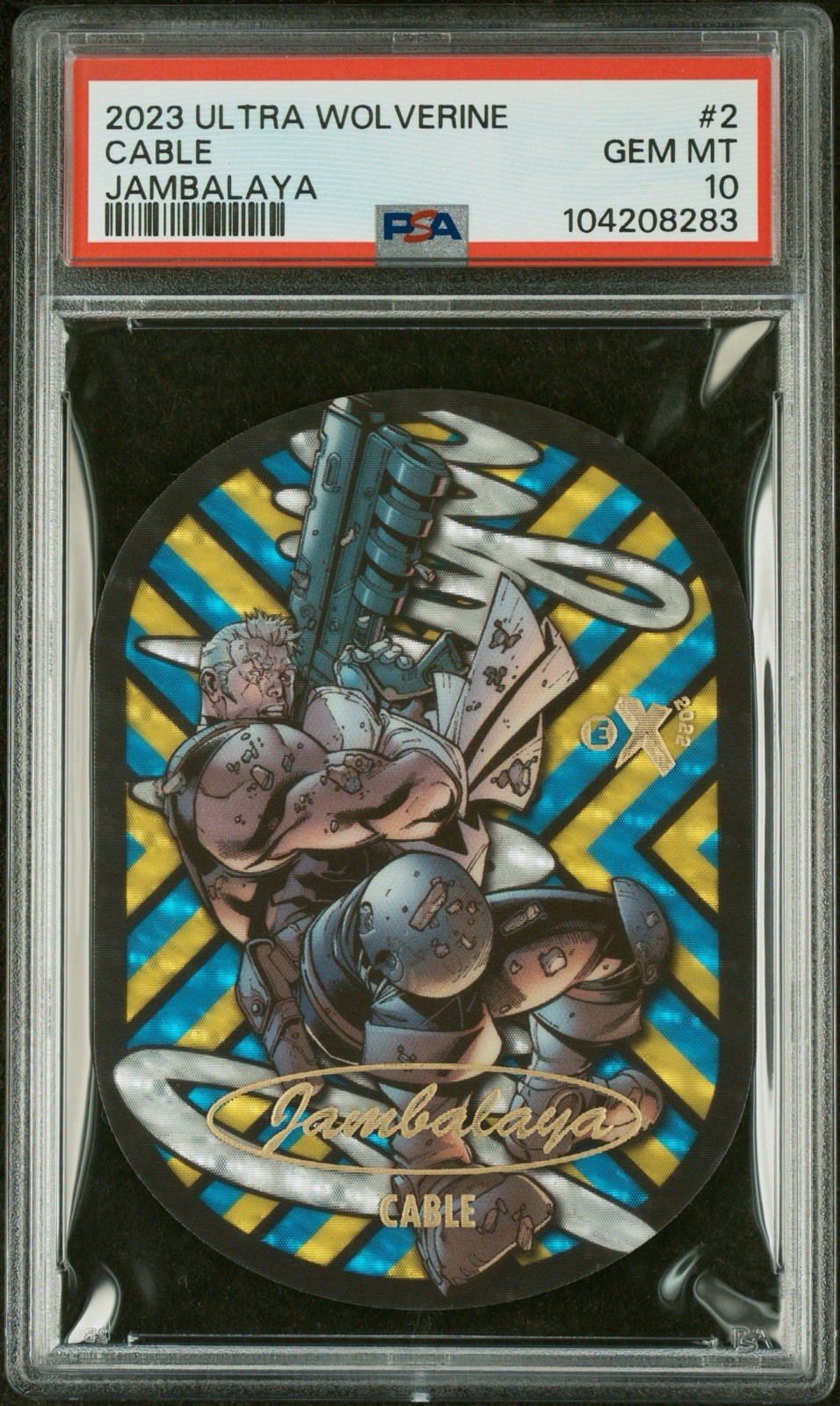 PSA 10 2023 Fleer ULTRA WOLVERINE JAMBALAYA SSP CABLE #2 POP 1