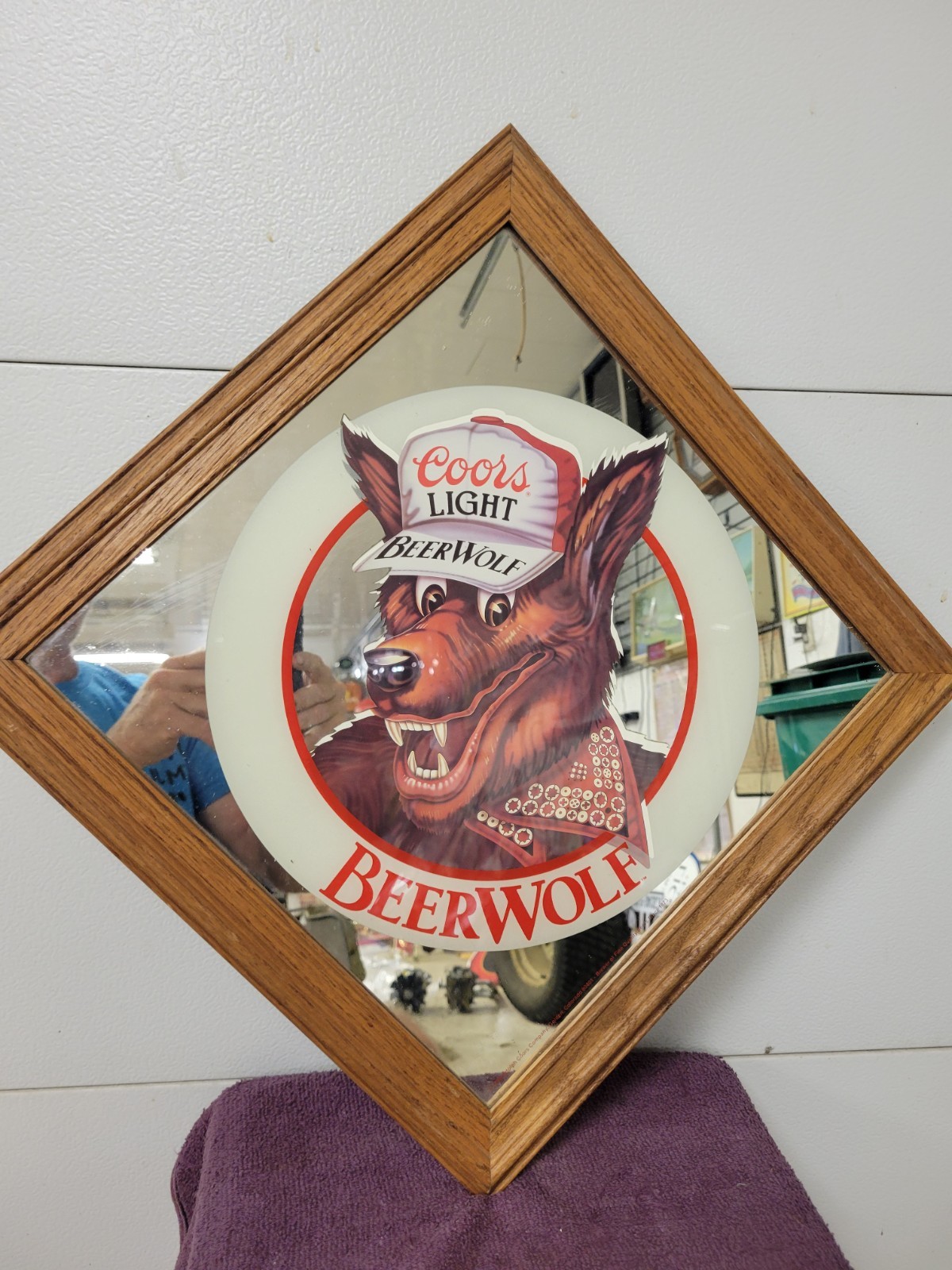 Vintage Coors Light Beer Mirrors Beer Wolf Advertisement Mirror 15.5\
