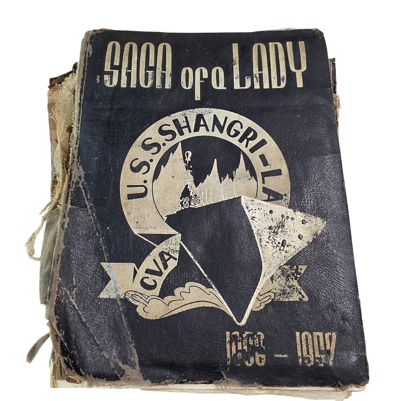 Vintage 1956-1957 USS Shangri-La CVA-38 Cruise Book Saga of a Lady US Navy P3 Vintage 1956-1957 USS Shangri-La CVA-38 Cruise Book Saga of a Lady US Navy P3
