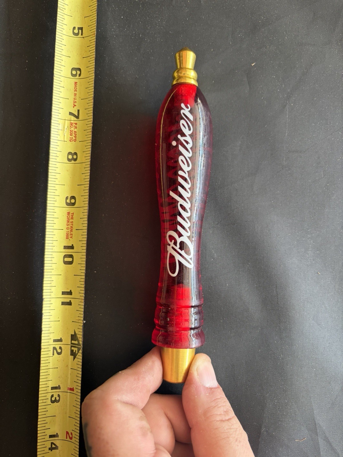 BRAND NEW Vintage NOS Budweiser Acrylic Lucite Translucent Beer Tap Handle