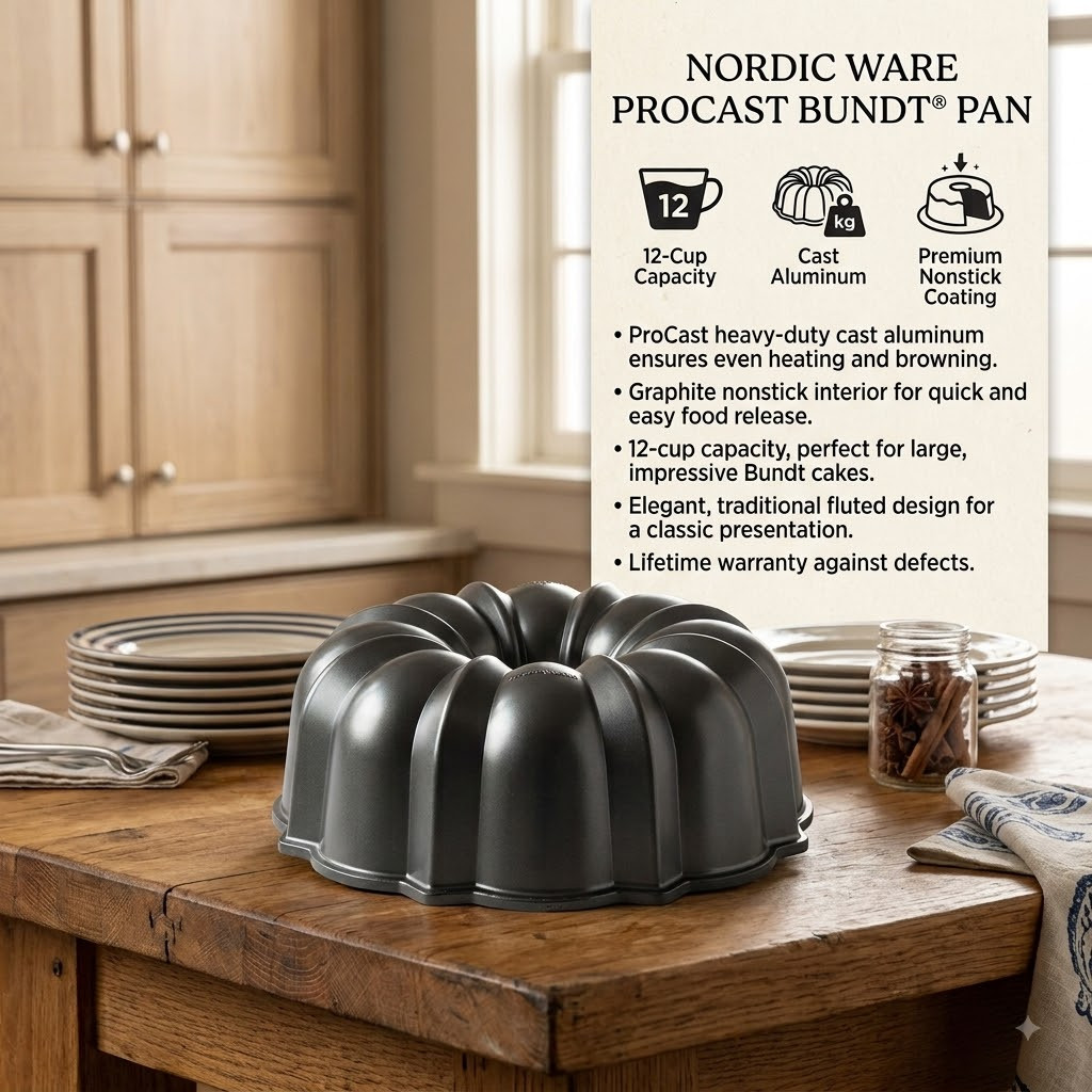 Nordic Ware Procast 12-Cup Bundt Cake Pan