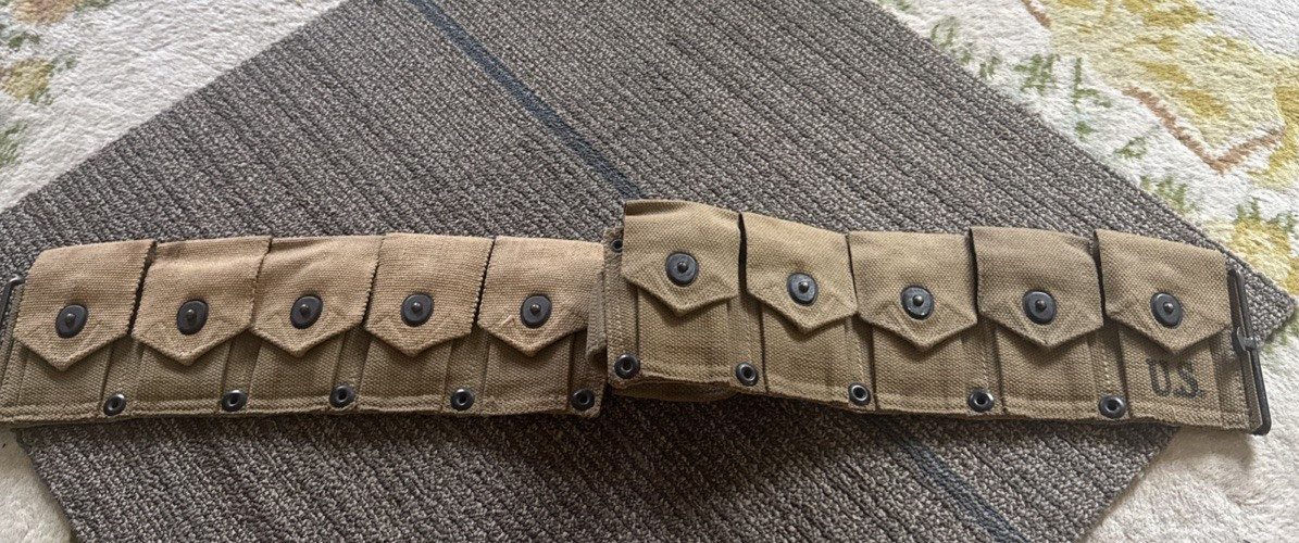 M1923 Cartridge Belt BOYT 1942 US Ammo Cartridge Belt WWII ORIGINAL  M1 Garand /