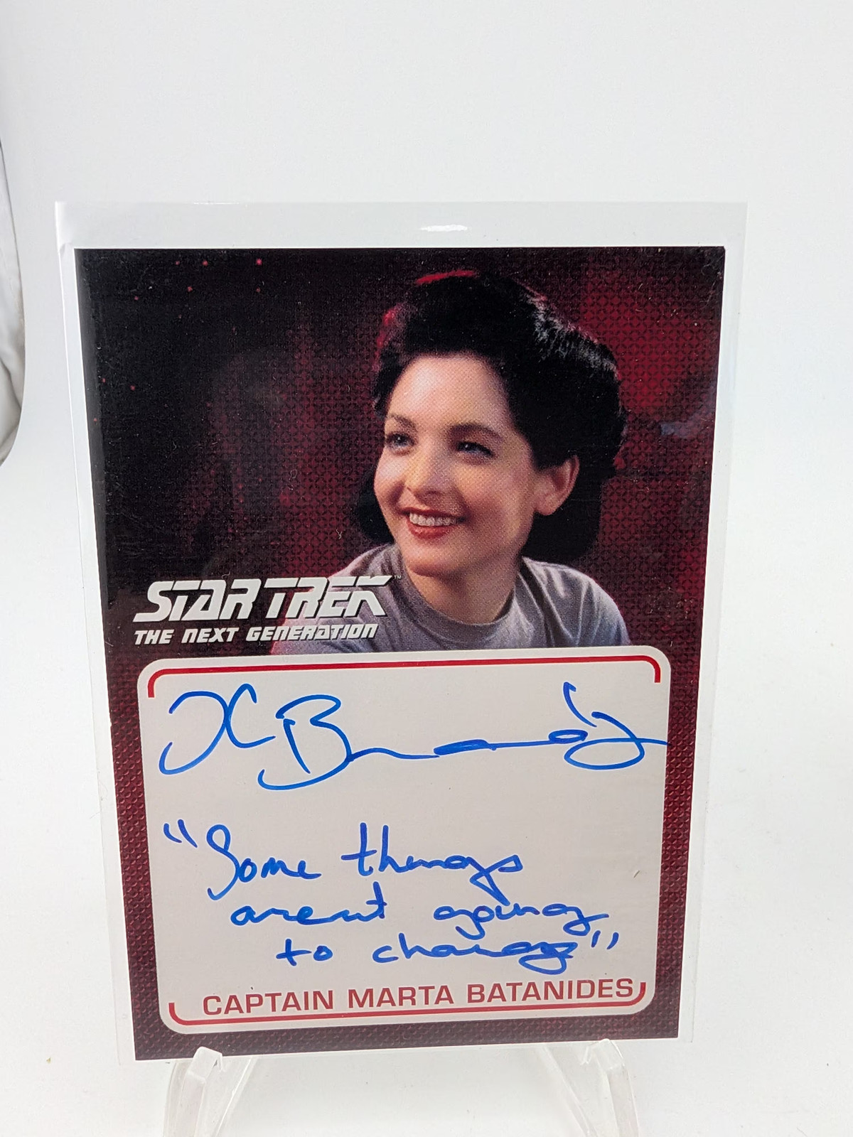 J.C. Brandy 2022 Star Trek TNG A35 Autograph Inscription Batanides