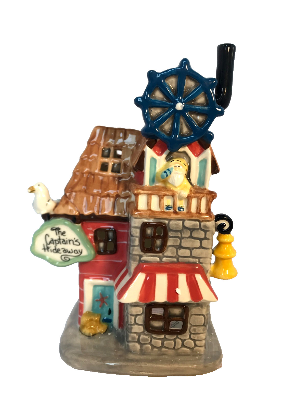 Blue Sky Clayworks The Captain's Hideaway Tealight Candle House Heather Goldminc