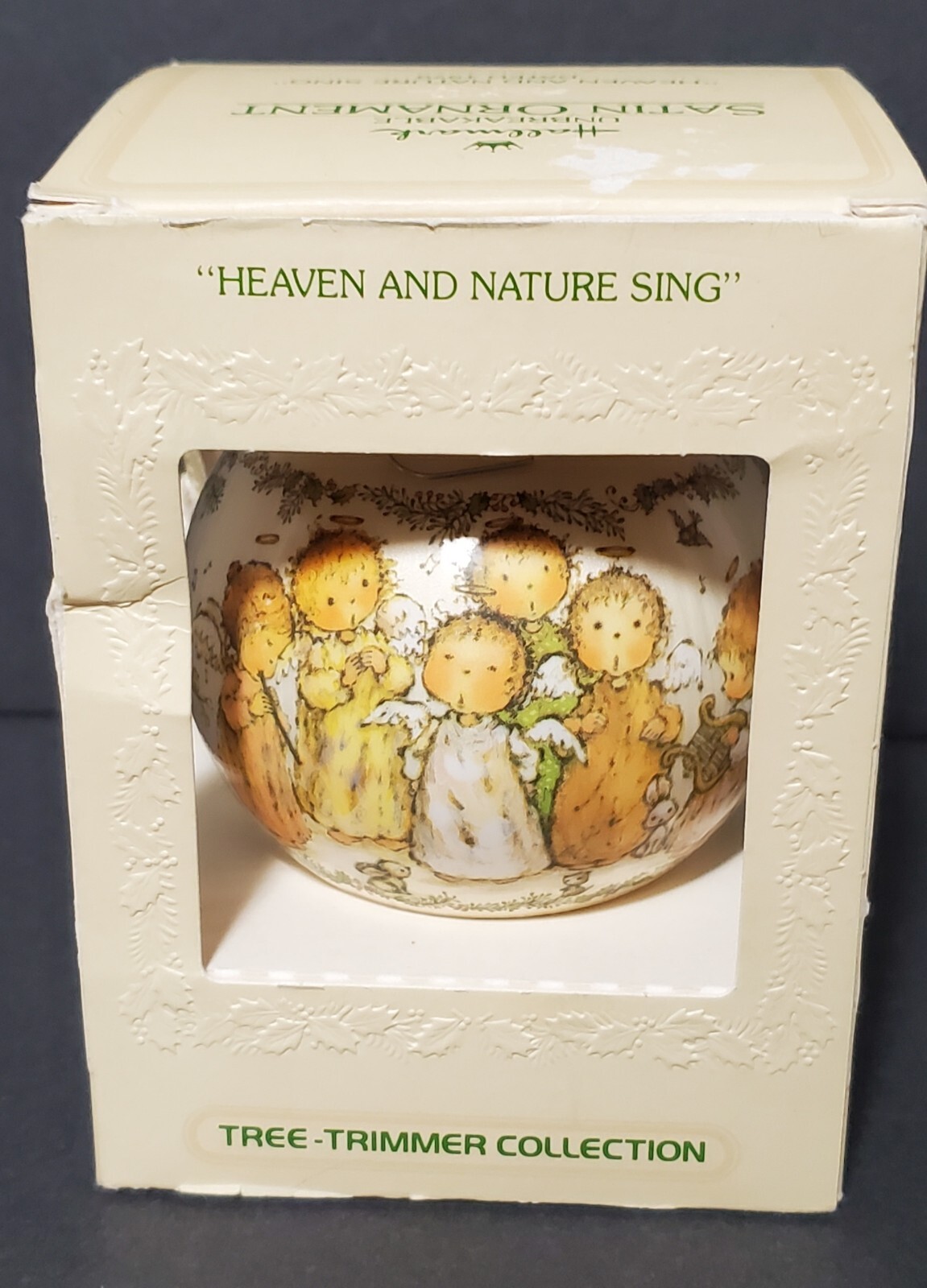 Vintage 1979 Hallmark Keepsake Heaven And Nature Sing Ornament Unbreakable Satin