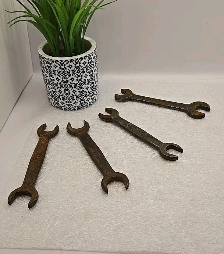 Vintage Ford T-1917 Double Open End Wrenches - Set Of 4 - Made in Usa