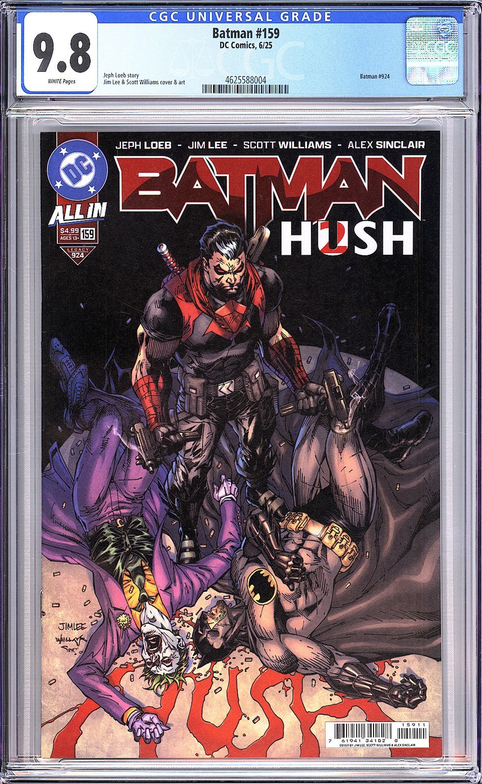 Batman #159 - Cover A - Jim Lee / Scott Williams - CGC 9.8
