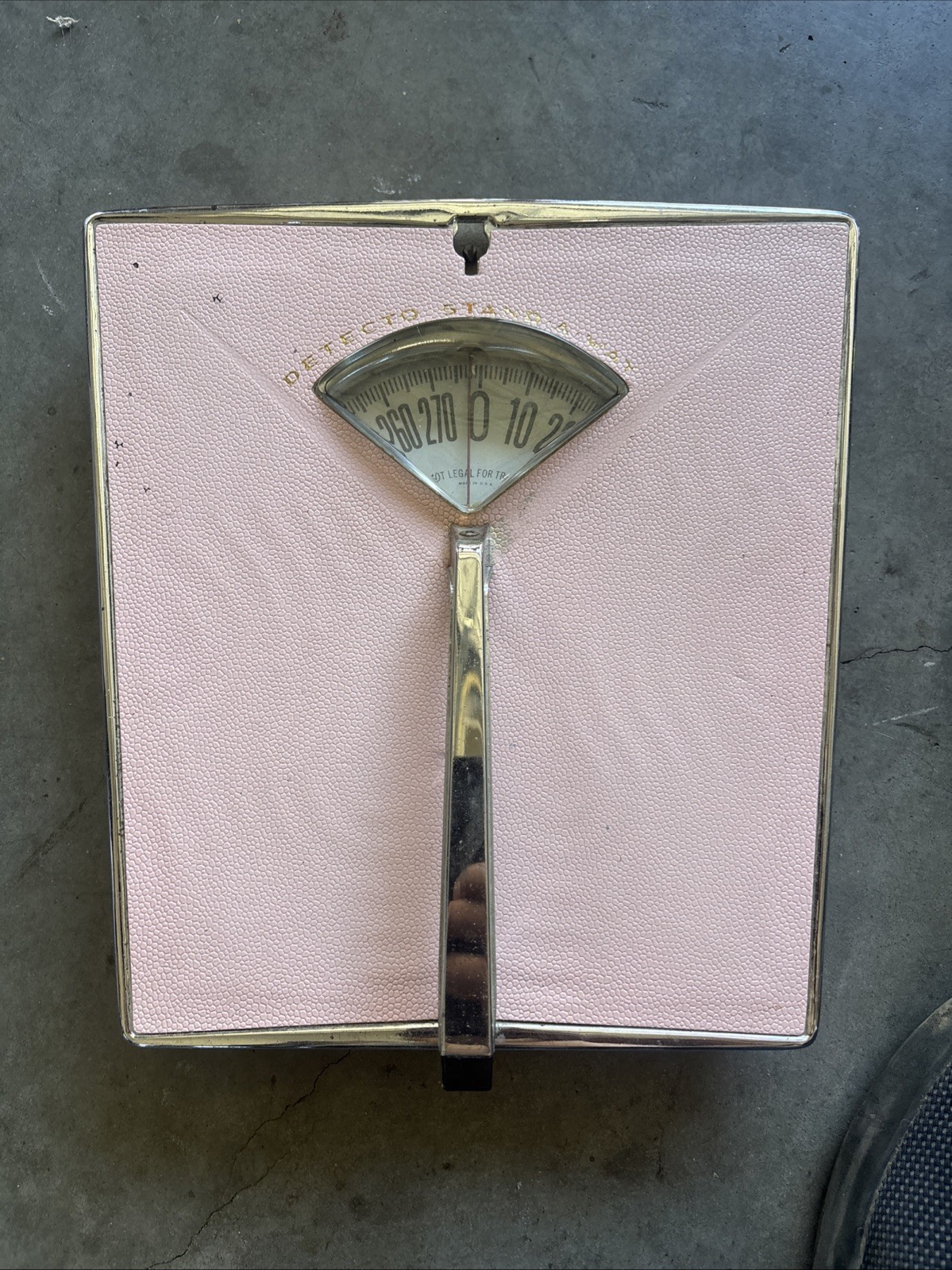 Vintage Detecto Mid Century Modern Pale Pink Bathroom Scale Bubble Glass~ Works