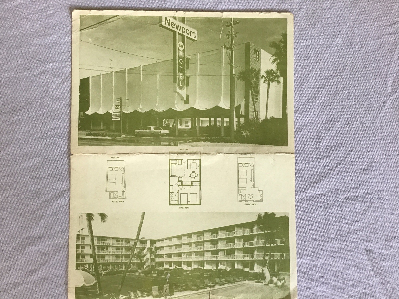 Newport Motel Flyer Daytona Beach Florida 1960’s Vintage Travel Ad Speedway FLA