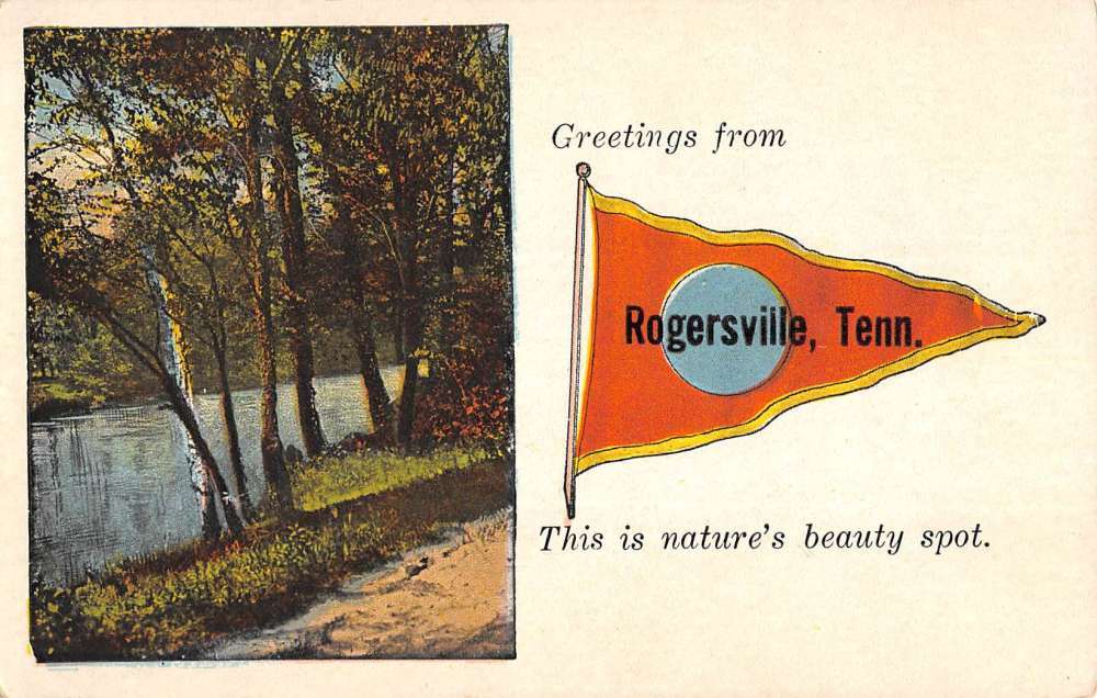 Rogersville Tennessee Scenic Roadway Greeting Antique Postcard K87909 Rogersville Tennessee Scenic Roadway Greeting Antique Postcard K87909