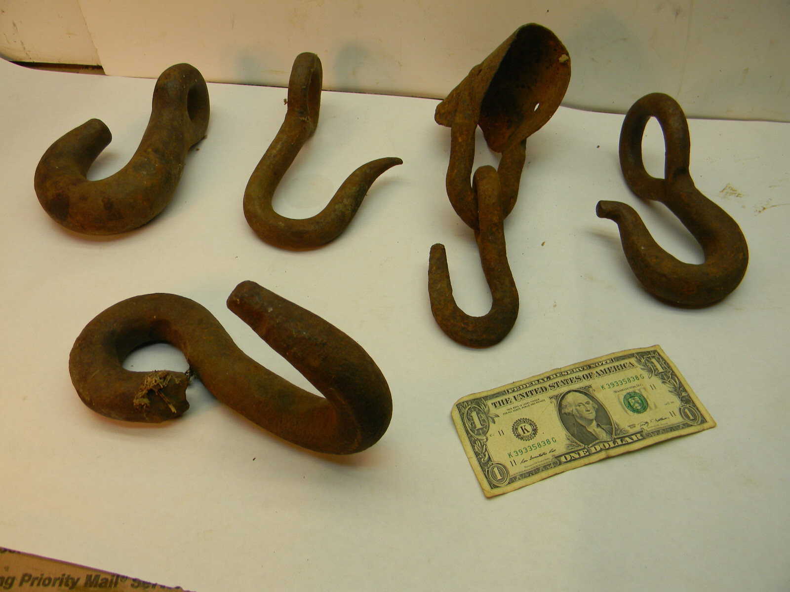 51-28-A, Blacksmith Forged Hooks; Early American industry