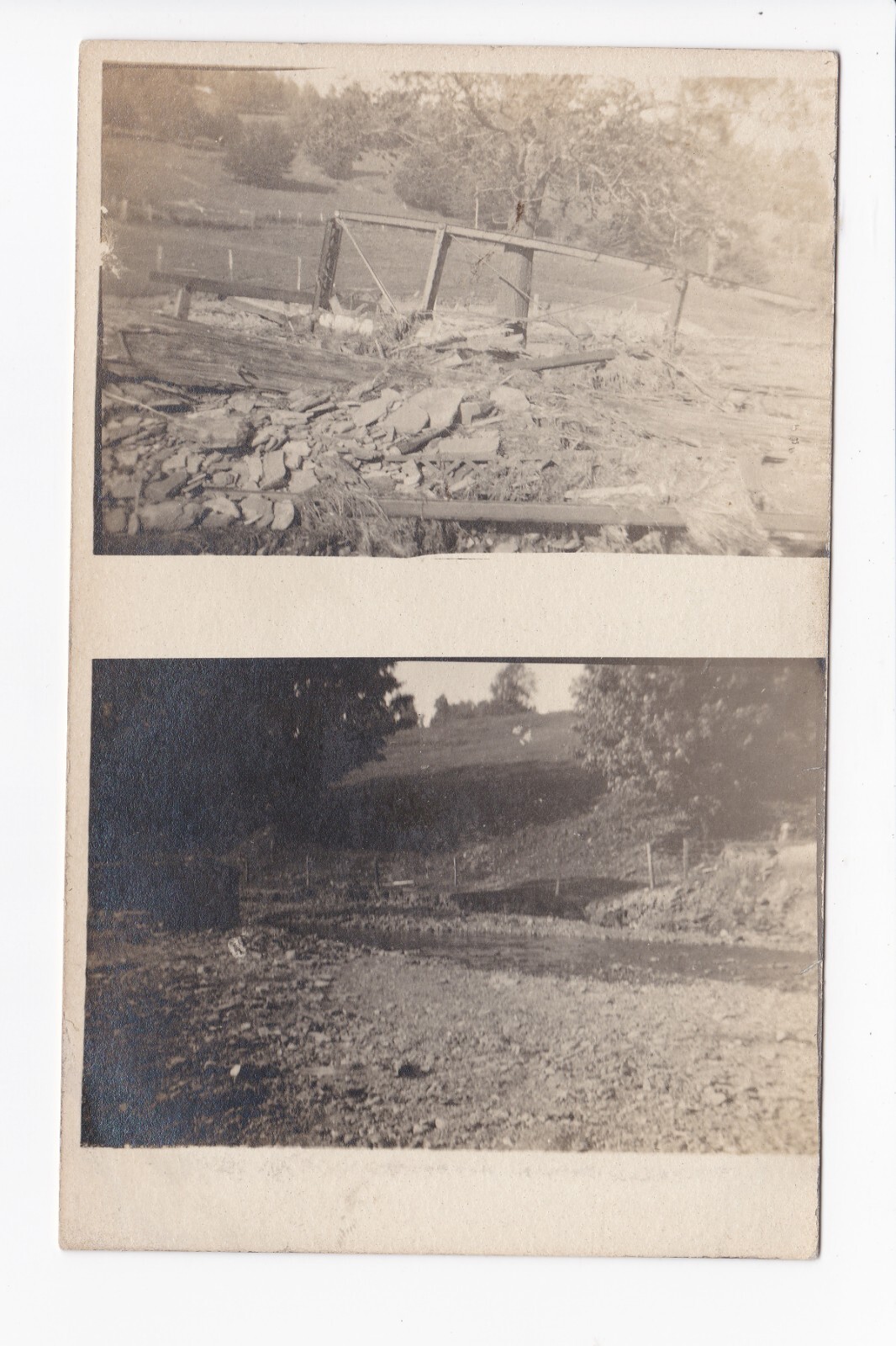 Multi View Of Unidentified Rubble & Debris Creek Bed RPPC Real Photo Postcard Multi View Of Unidentified Rubble & Debris Creek Bed RPPC Real Photo Postcard