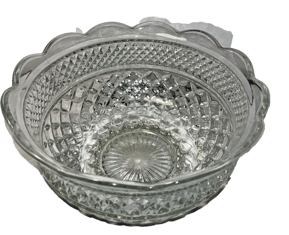 Wexford Anchor Hocking Footed Fruit Glass Serving Bowl 10