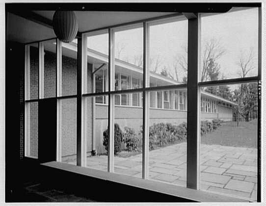 Weston Massachusetts The Country School 1955 Glass Windows Entrance Foyer