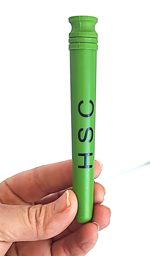 10 Pack of 116mm Green Tubes Plastic Storage Pre-Roll Tube Vials