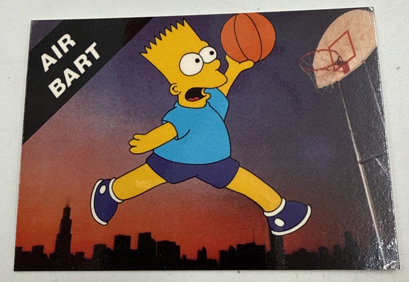1990 Broder Bart Simpson Air Bart Michael Jordan Promo Card The Simpson
