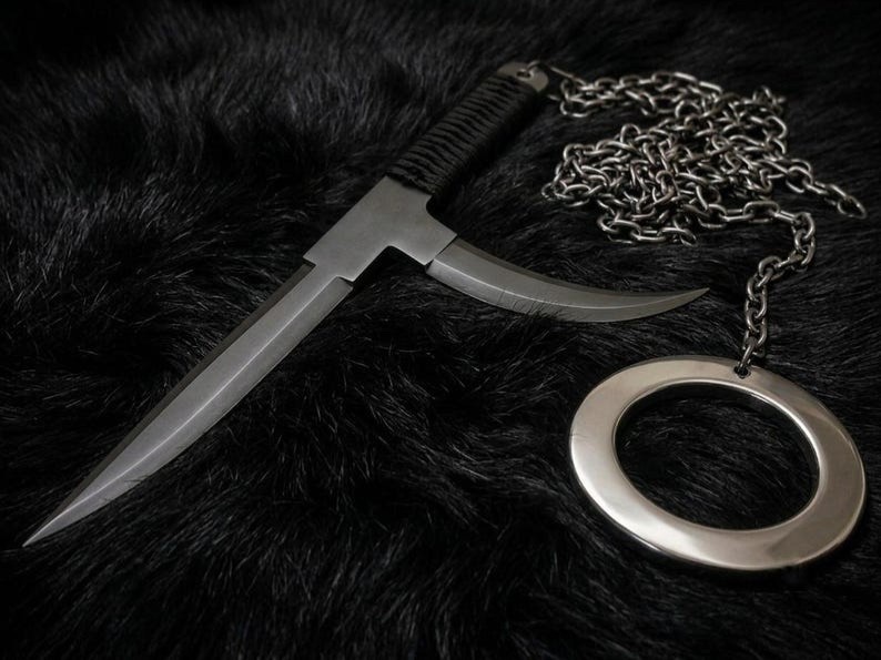 Handmade Ninja Assassin kyoketsu Shoge knife | Japanese Cosplay Prop