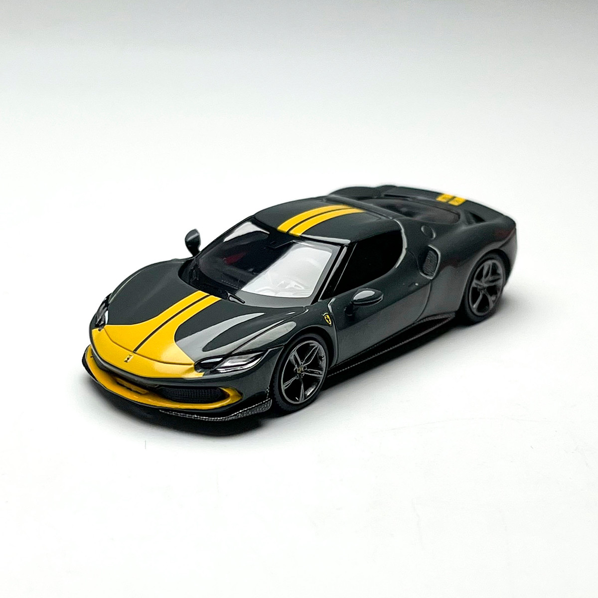 1/64 296 GTB Yellow-Gray Painted Trim Diecast Collectible Model 1/64 296 GTB Yellow-Gray Painted Trim Diecast Collectible Model