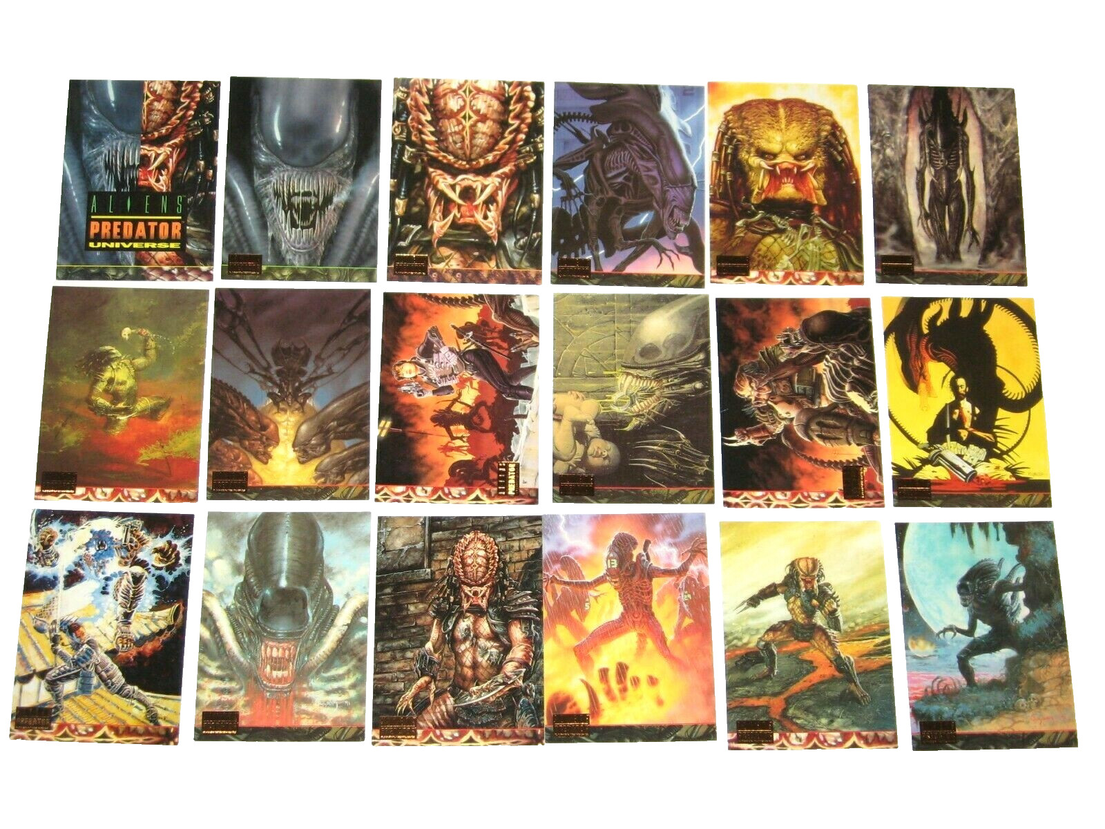 1994 ALIENS PREDATOR UNIVERSE TOPPS COMPLETE BASE CARD 72 SET SUYDAM MIGNOLA