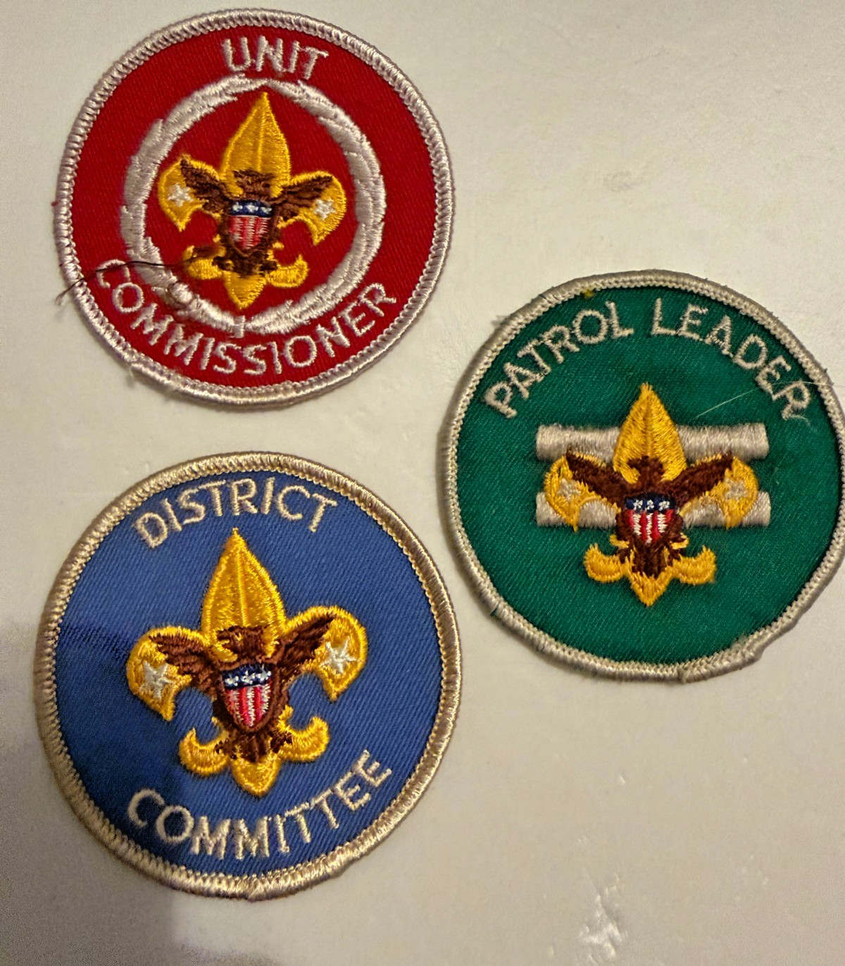 Vintage BSA Boy Scout Leadership Patches Lot of 3 Patrol District Units