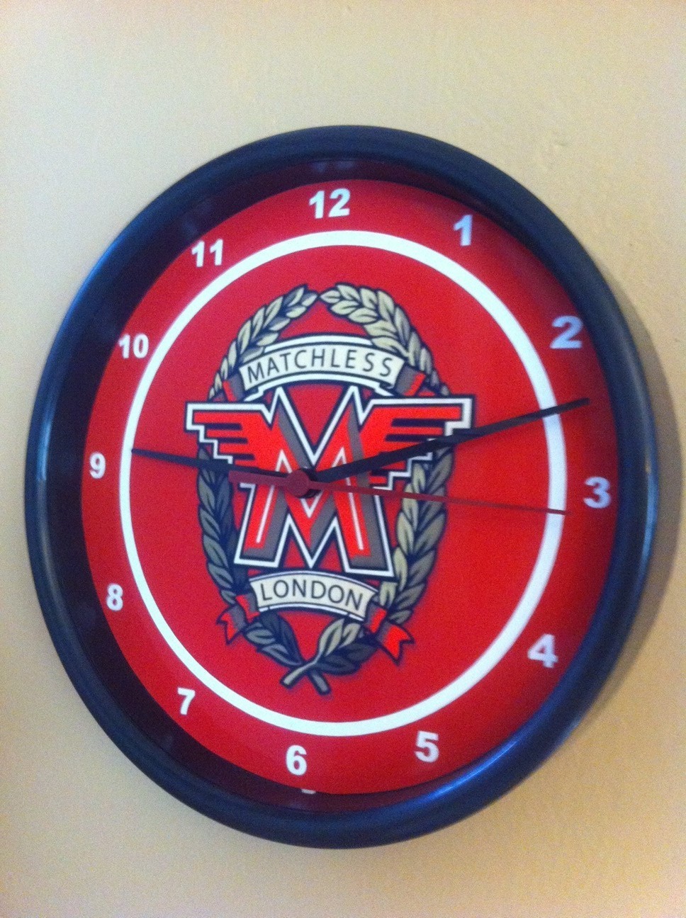 Matchless Motorcycle Logo Garage Mechanic Bar Man Cave Advertising Clock Sign