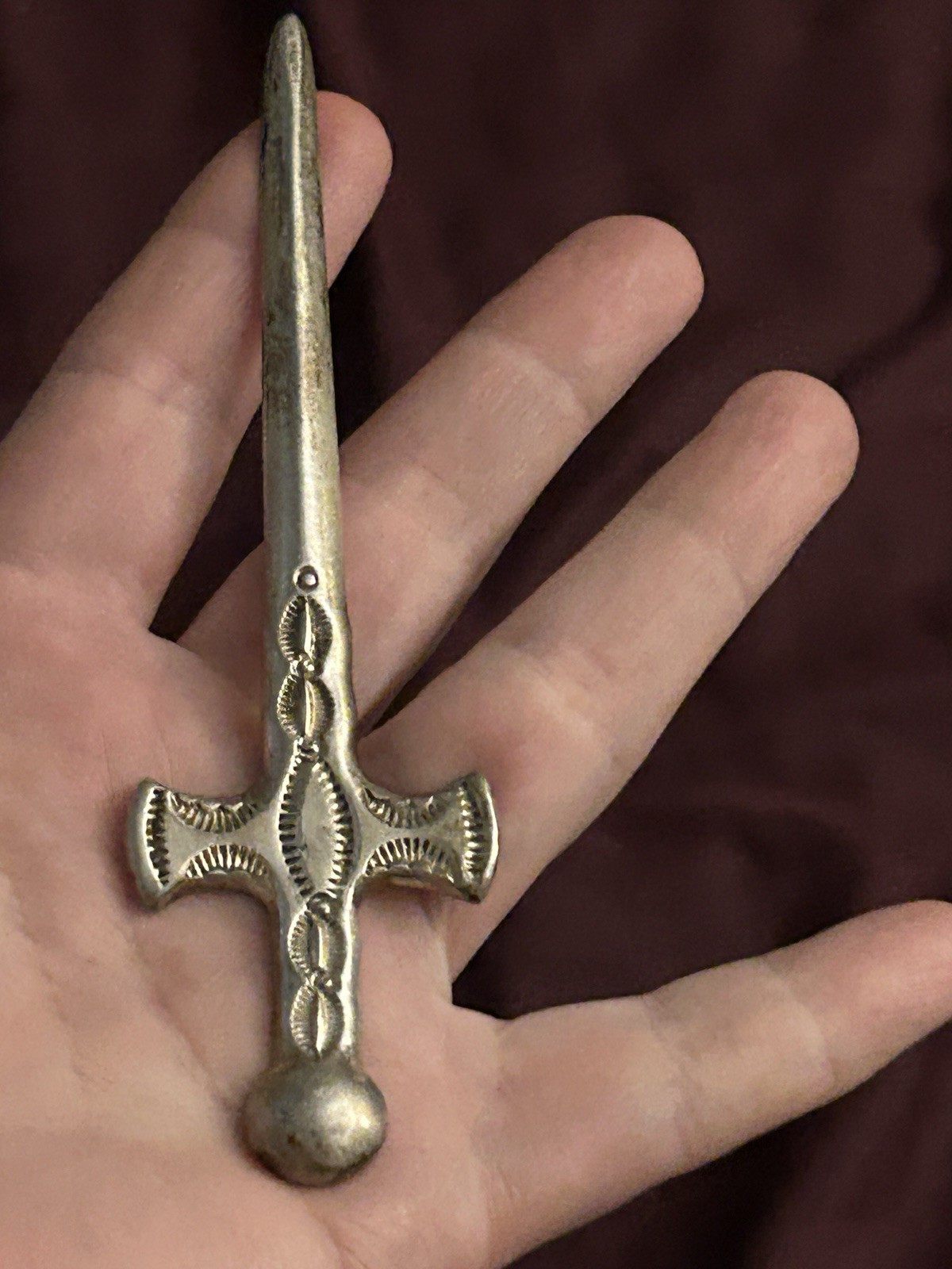 Vintage Navajo Sterling Silver Handmade Letter Opener Signed