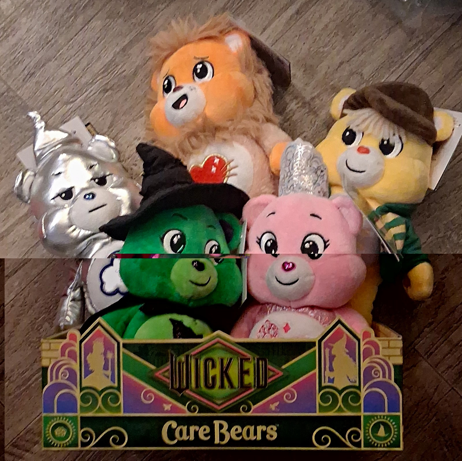 Care Bears Wicked Plush Stuffed Animal Set of 5 W/Store Display Box