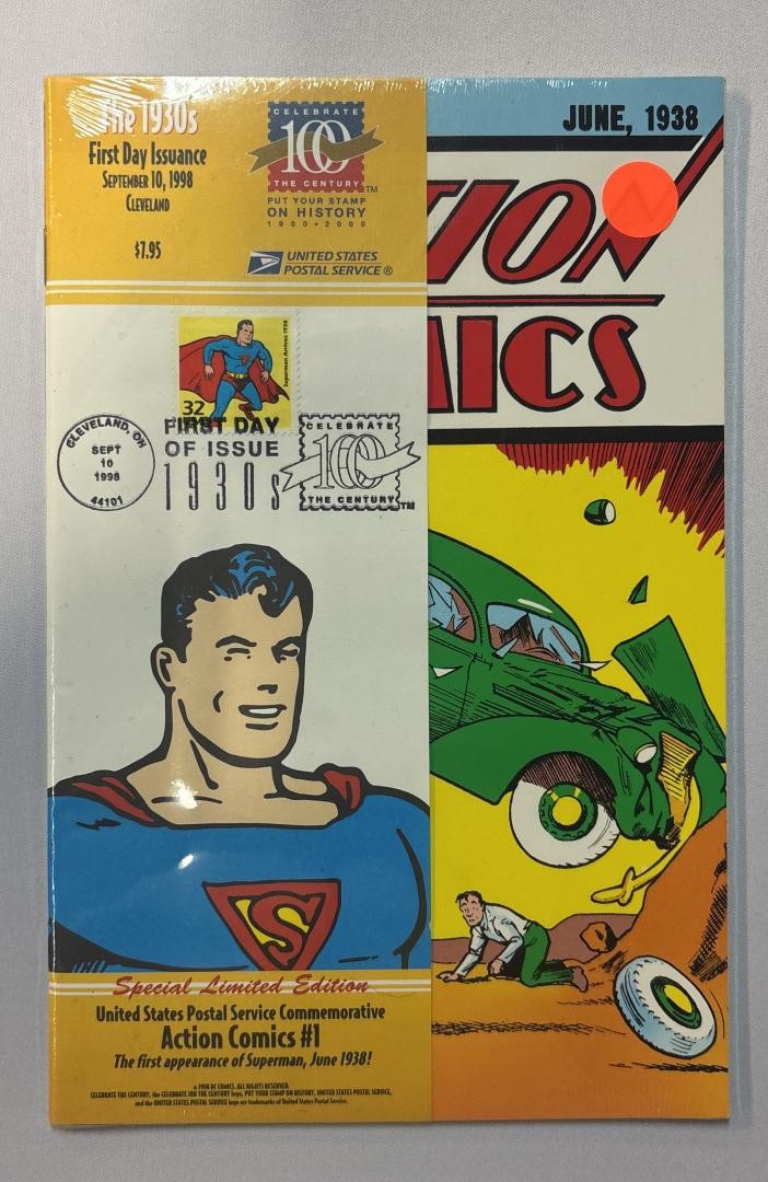 Action Comics #1 June 1938 First Appearance Superman USPS Commemorative Limited