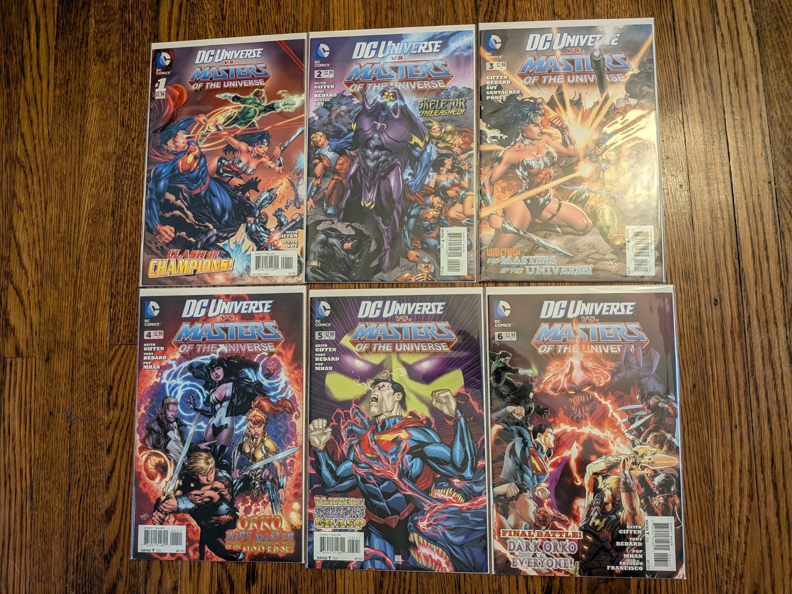 DC Universe vs. Masters of the Universe Complete Run Set 1-6 2013 Giffen MOTU