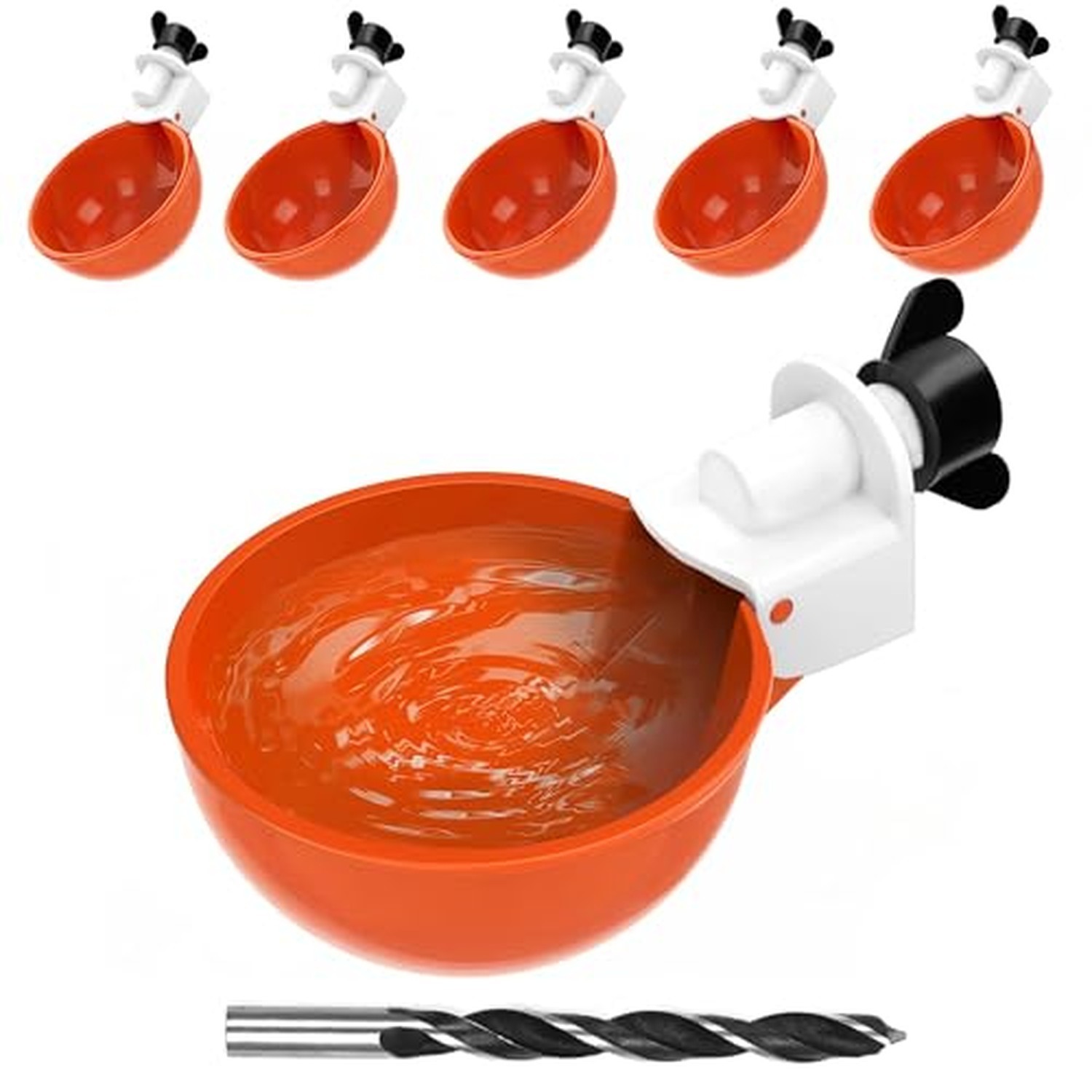 Chicken Automatic Waterer Cups, 6pcs Large Water Feeder for Poultry Caring