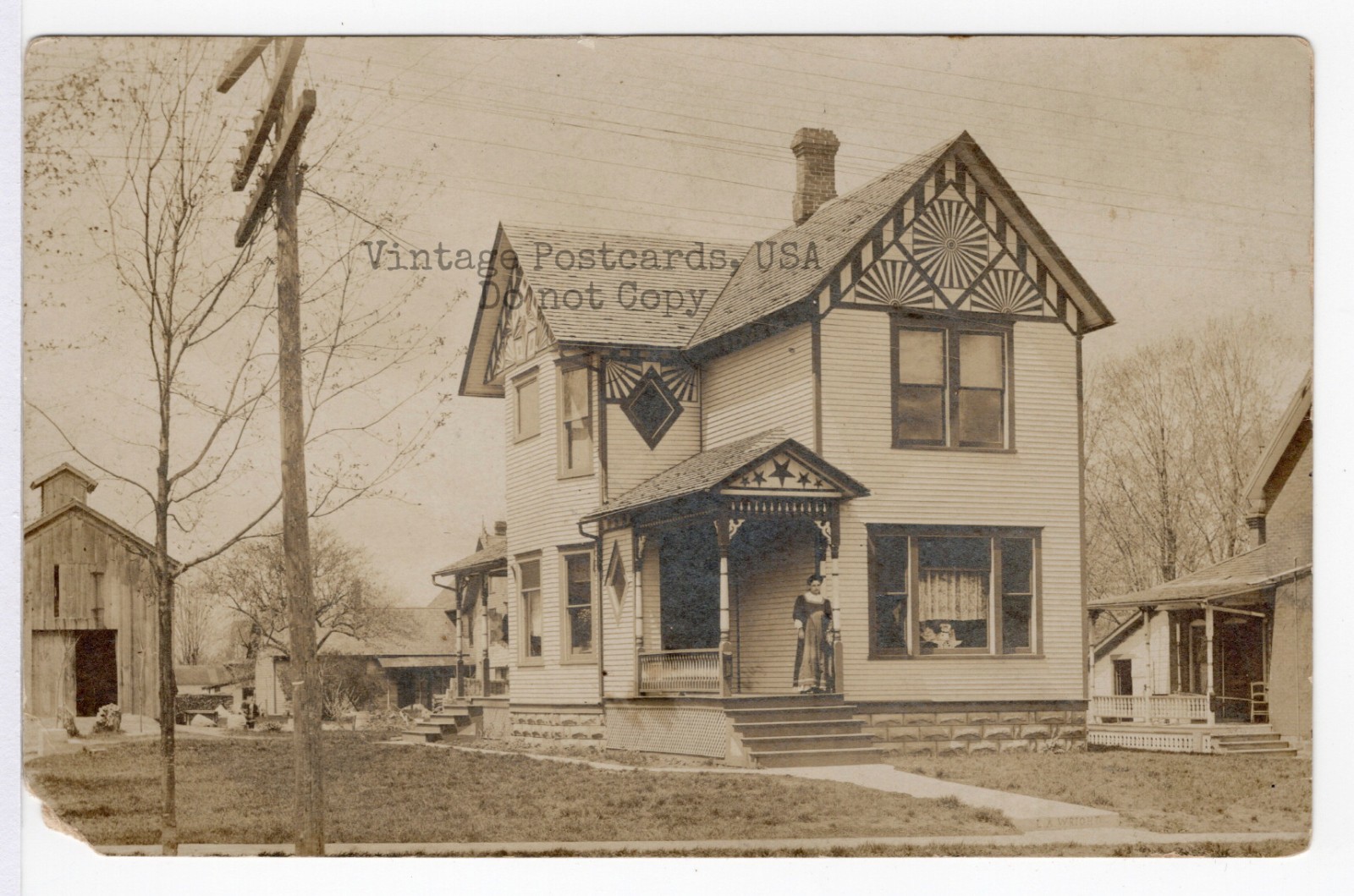 Wisconsin Home Early Real Photo Postcard \ Wisconsin Home Early Real Photo Postcard \