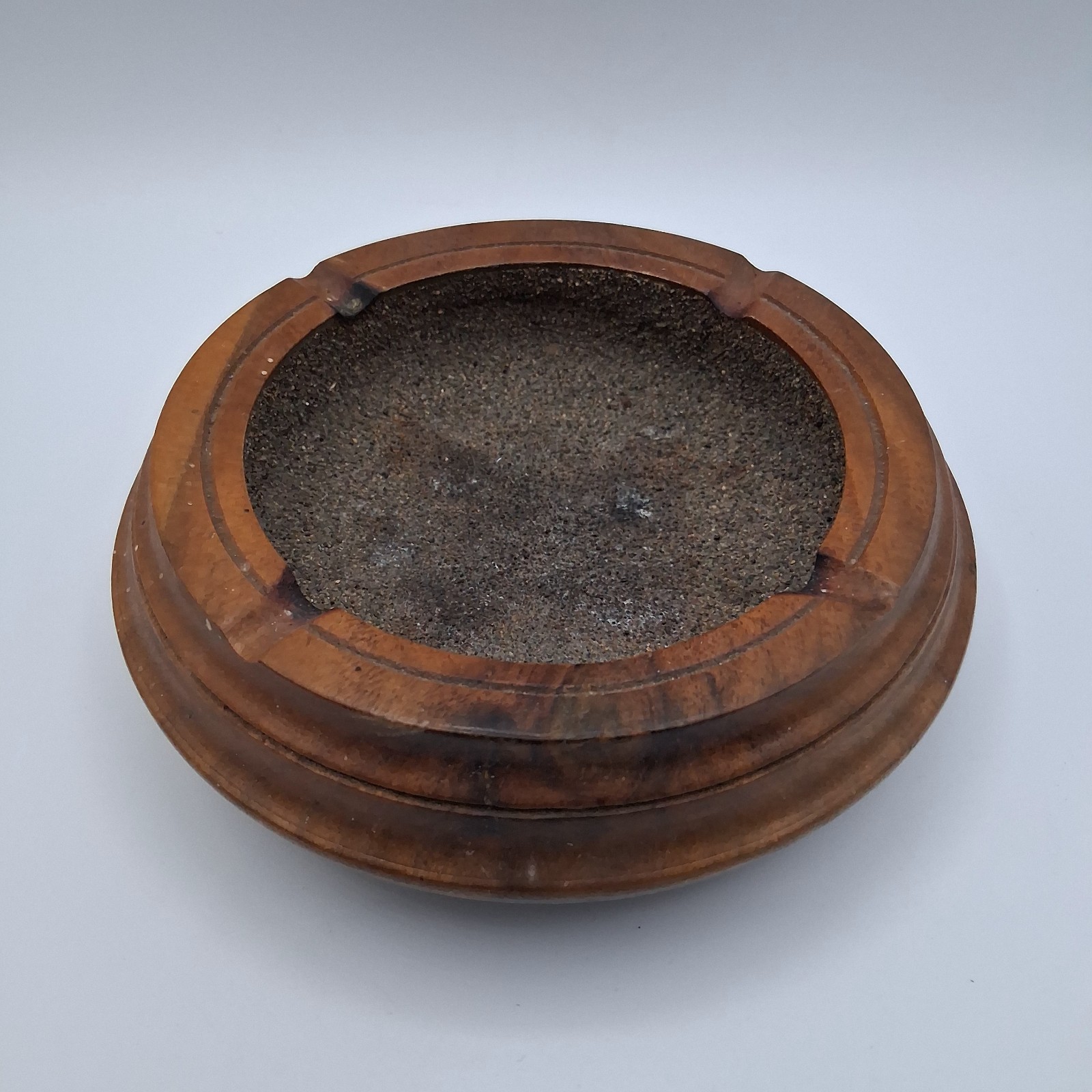 Vintage Jamaica Wooden Ashtray MCM Round Wood Monex LTD Mona Rehab Centre Rare