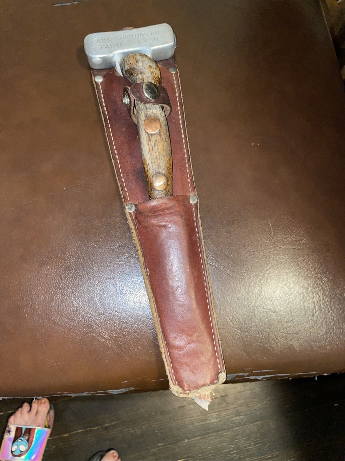 Vintage Knapp Hunting Kit Saw Combo w/ Kabar Fixed Blade Knife & Leather Sheath Vintage Knapp Hunting Kit Saw Combo w/ Kabar Fixed Blade Knife & Leather Sheath