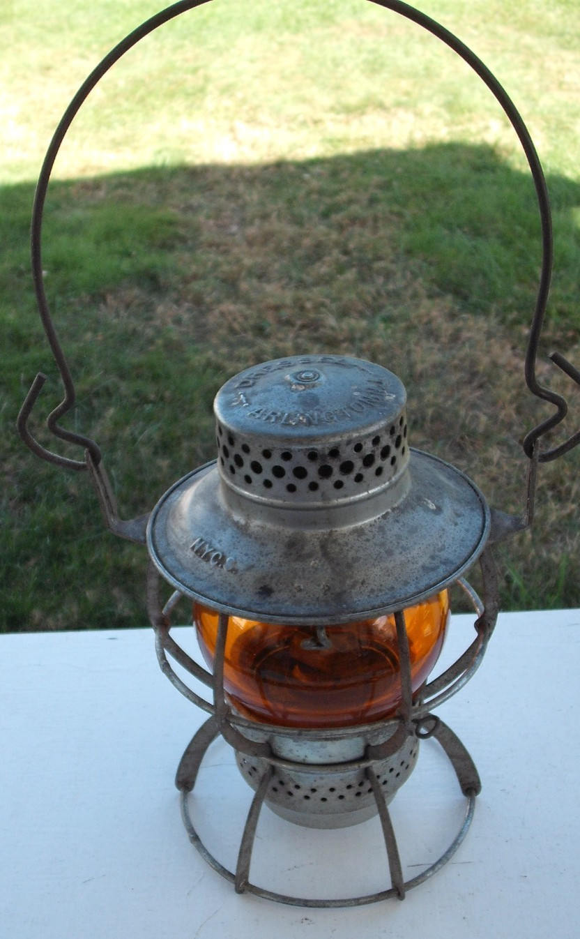 Rare 1920's NYCS New York Central Railroad Lantern with Amber Globe, Super Clean Rare 1920's NYCS New York Central Railroad Lantern with Amber Globe, Super Clean