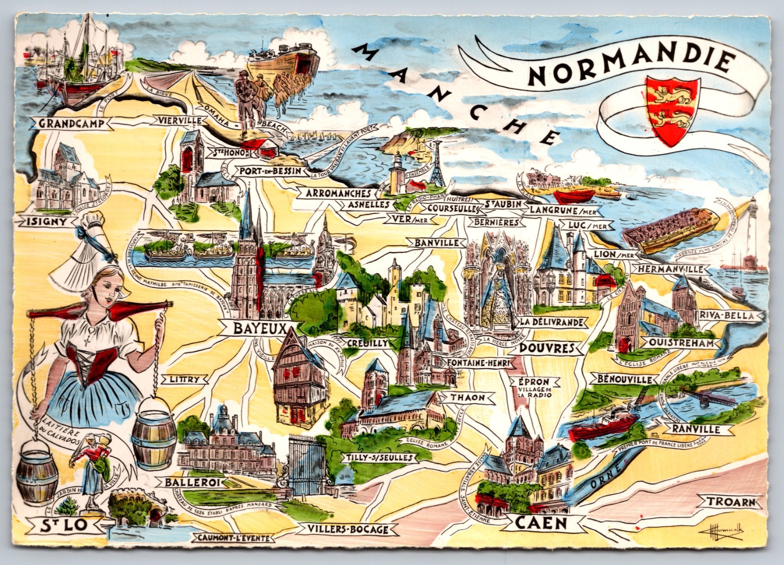 Postcard Normandie Manche France AC7