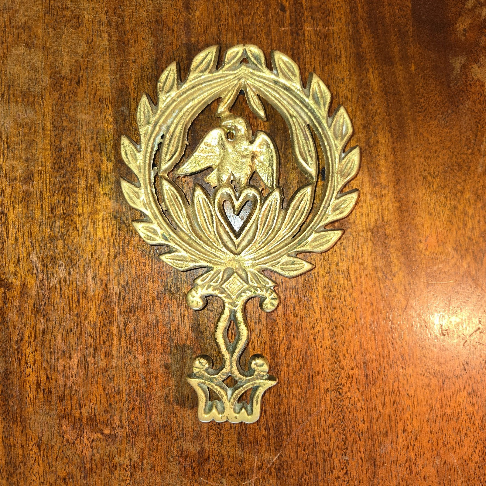 Vintage Brass Colonial Eagle Trivet 8.5”x 6\