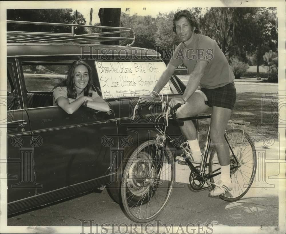 1972 Press Photo Dr. Miles Hyman rode 420 miles of backroads on his bicycle