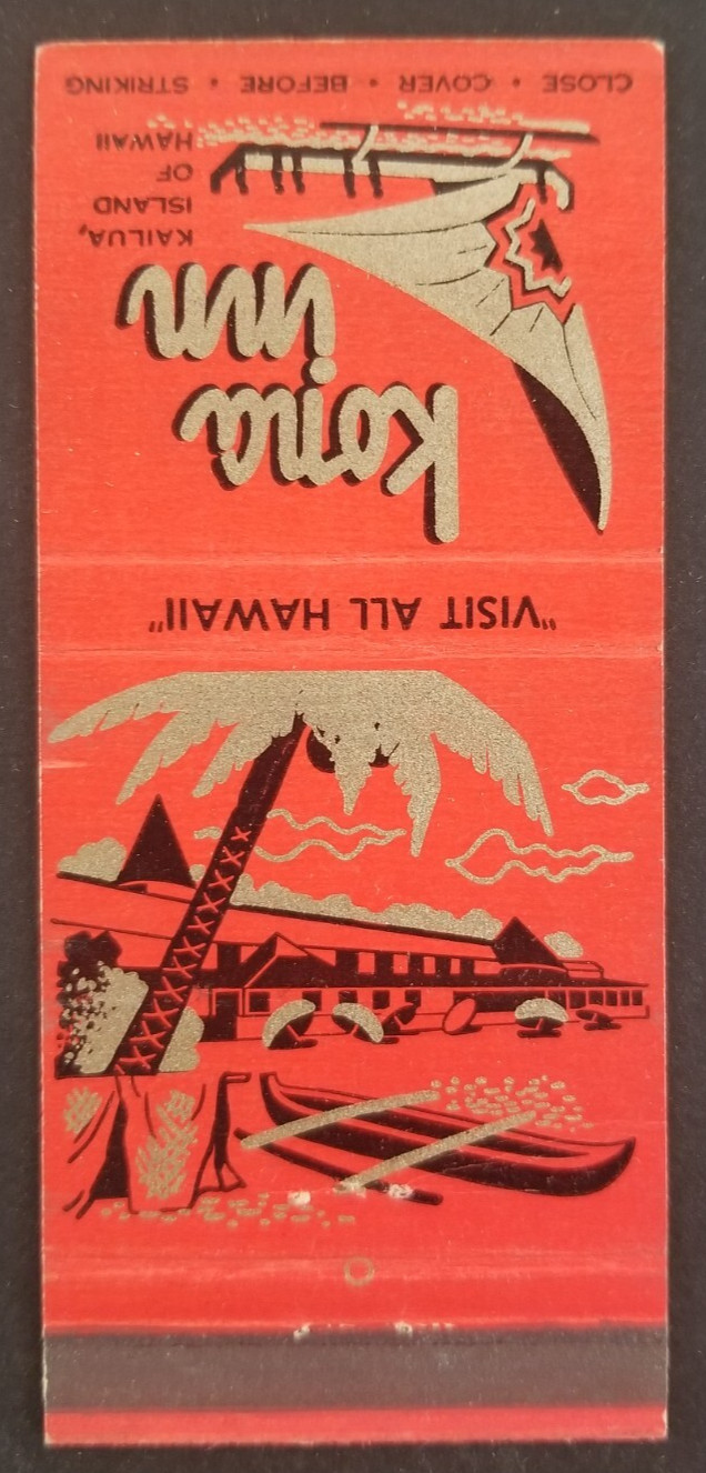 Vintage Kona Inn Hawaii Matchbook Cover
