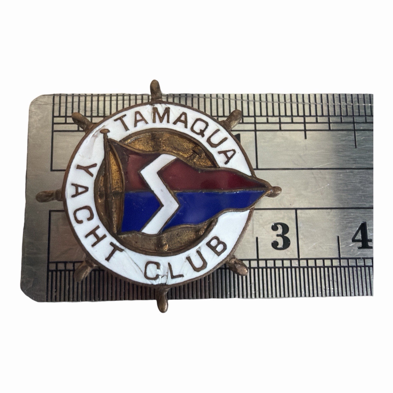 Vintage Tamaqua Yacht Club Enamel Pin Badge Sheepshead Bay Brooklyn NY Maritime Vintage Tamaqua Yacht Club Enamel Pin Badge Sheepshead Bay Brooklyn NY Maritime