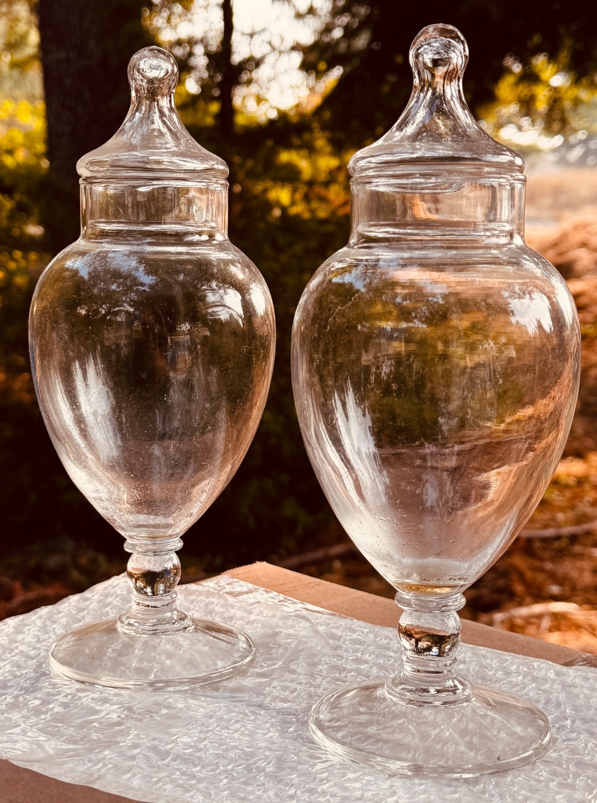 Vintage Apothecary Glass With Lid 10
