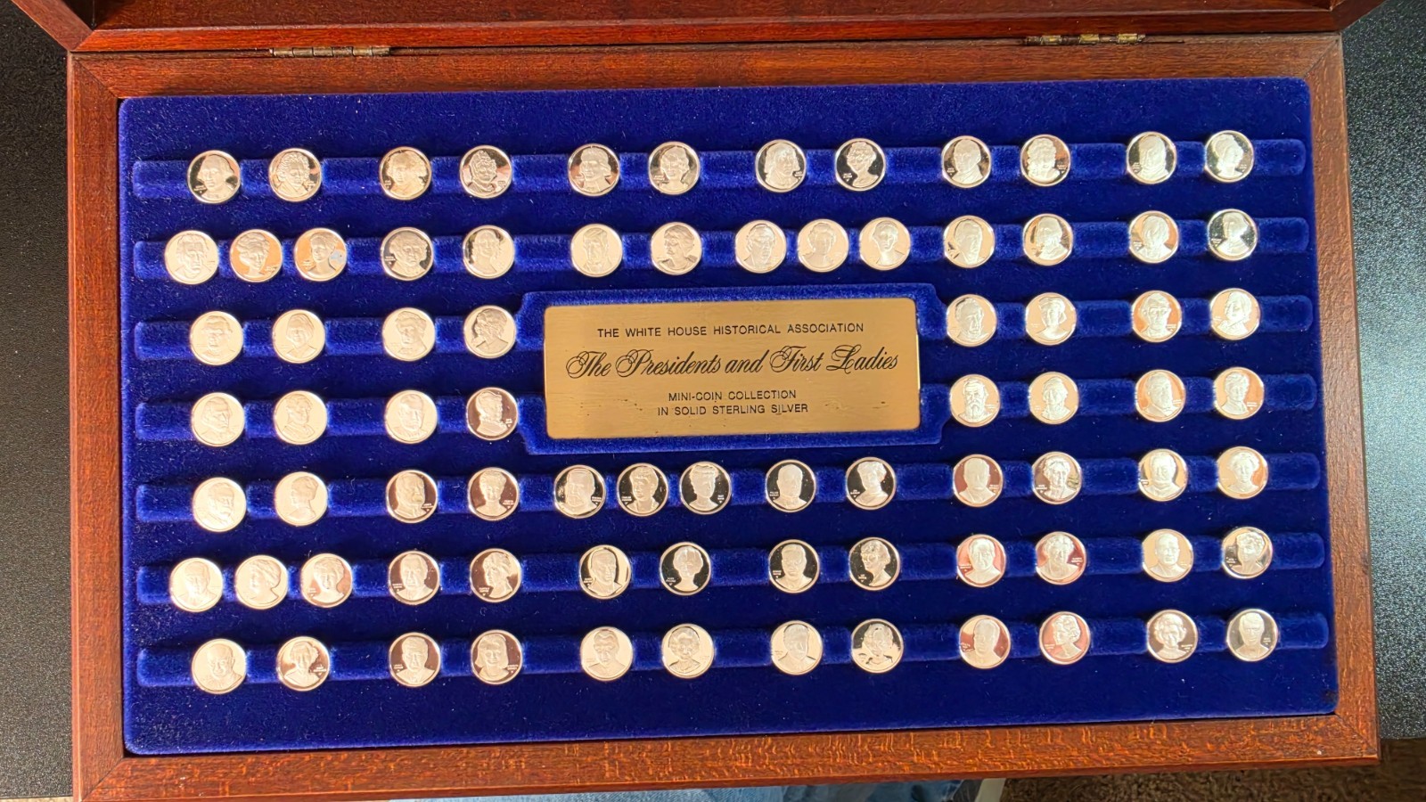 1977 Franklin Mint Presidents & First Ladies Mini-Coin Silver Set