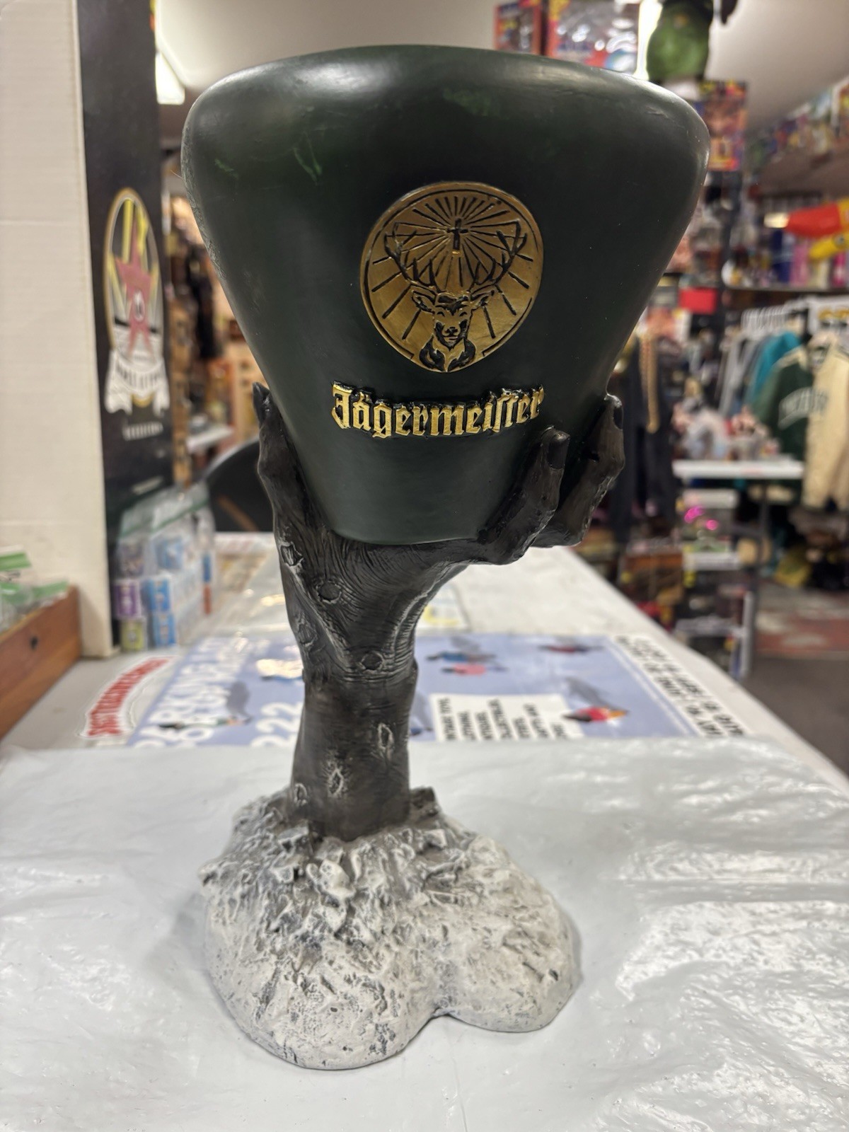 Jagermeister Halloween Zombie Hand Tip Jar Promotional Bar Accessory HTF 13”