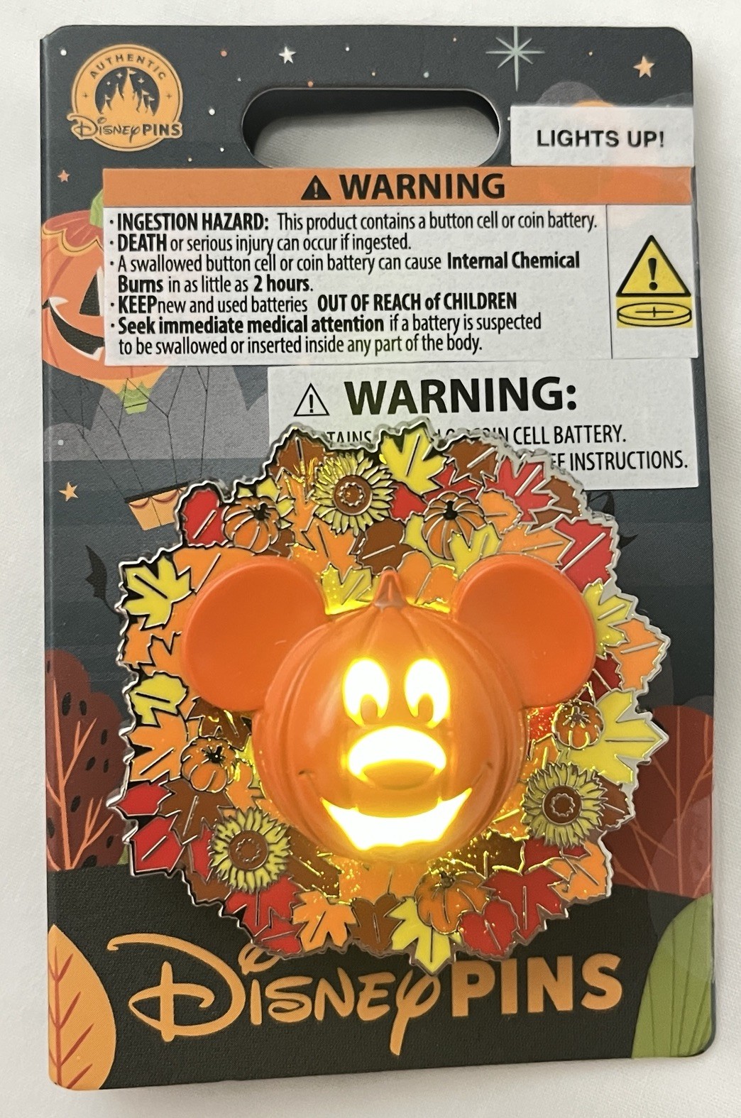 2026 Disney Halloween Mickey Mouse Jack-O’-Lantern Wreath Light Up Pin BRAND NEW 2026 Disney Halloween Mickey Mouse Jack-O’-Lantern Wreath Light Up Pin BRAND NEW