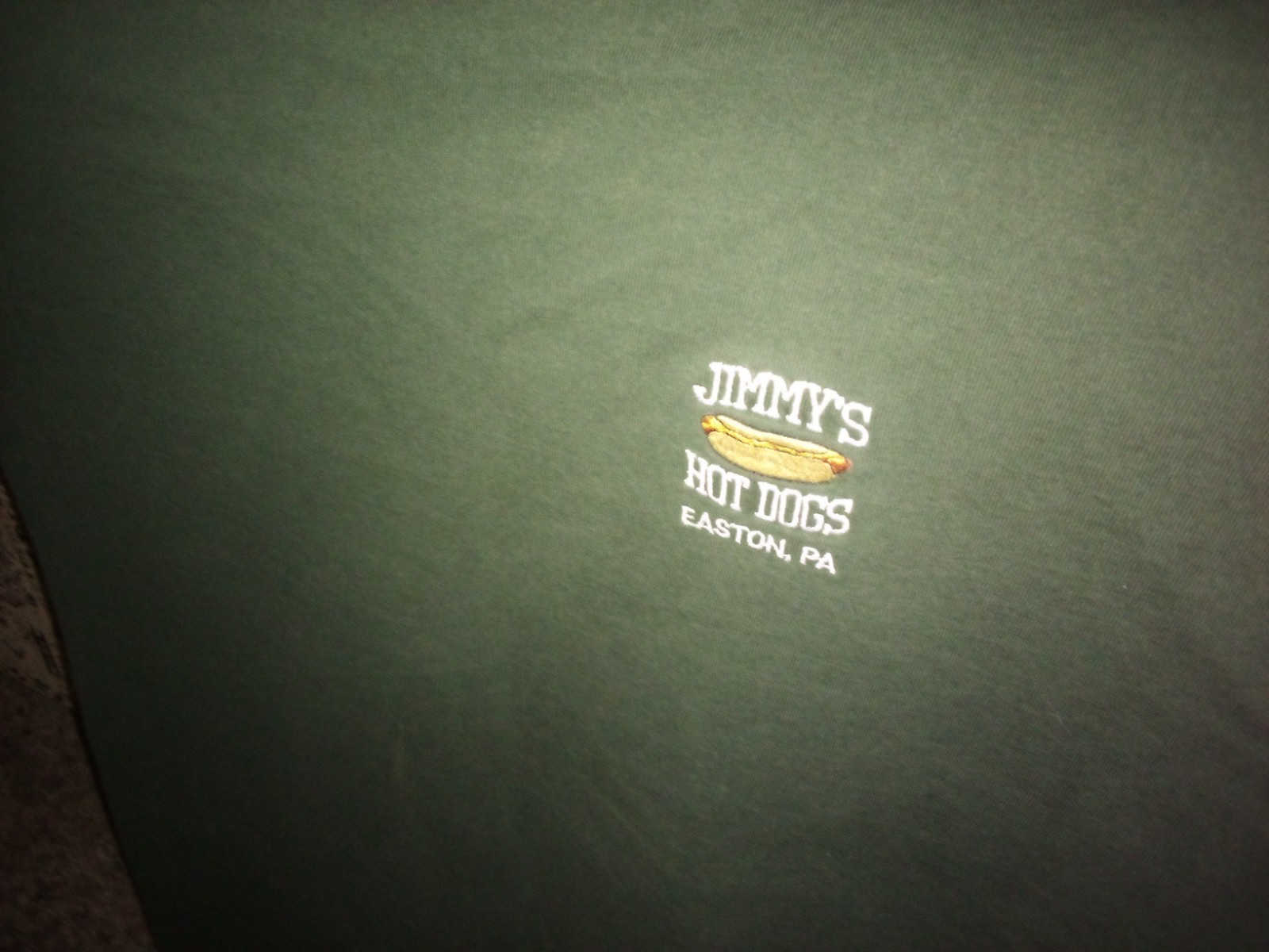 JIMMY\'S HOT DOGS vintage 1990s T + business card EASTON PA.