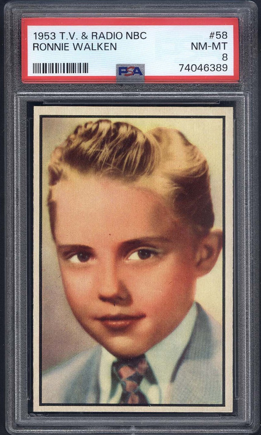 Christopher Walken Rookie Card PSA 8 1953 Bowman TV & Radio NBC Ronnie Actor 50s