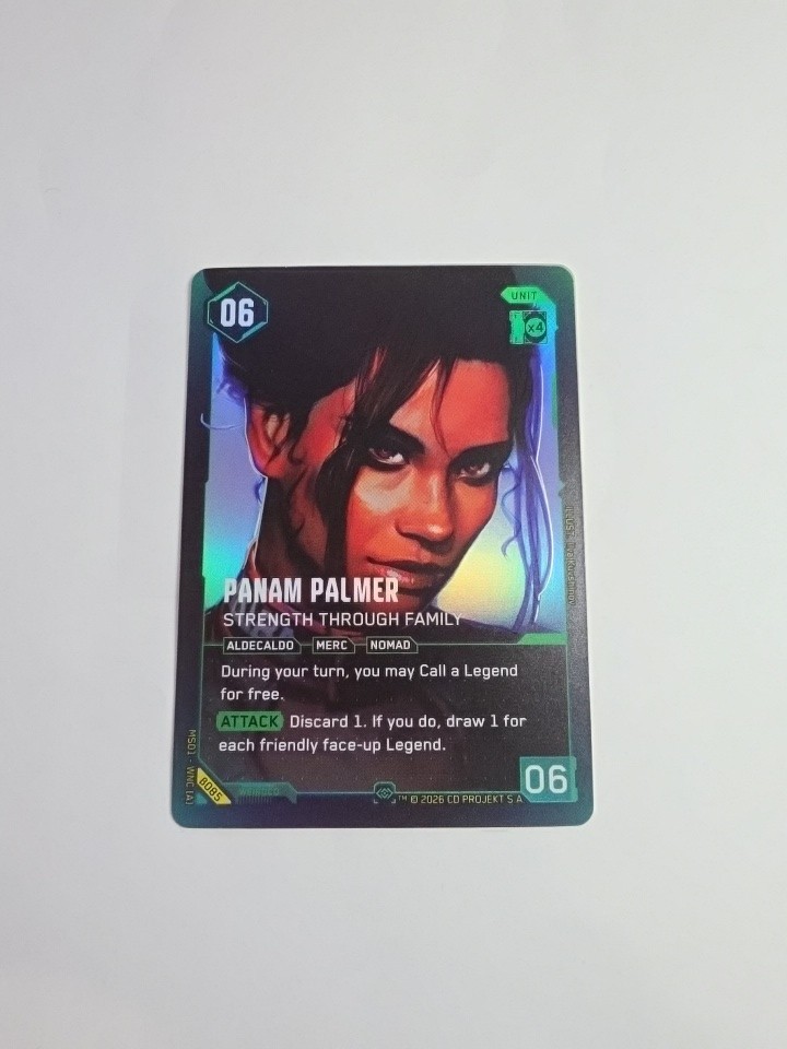 Cyberpunk TCG Panam Palmer Strength Through Family - Secret Rare B085