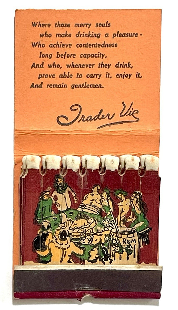 RARE TRADER VICS TIKI BARS 