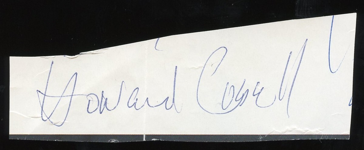 Howard Cosell d1995 signed autograph auto 1x4 cut BC Beckett Certified BAS Howard Cosell d1995 signed autograph auto 1x4 cut BC Beckett Certified BAS