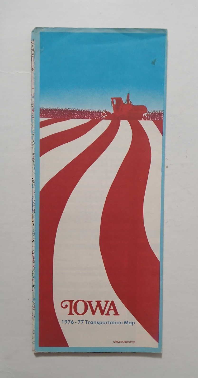 Vtg 1976 - 1977 Iowa Transportation Map 5.95