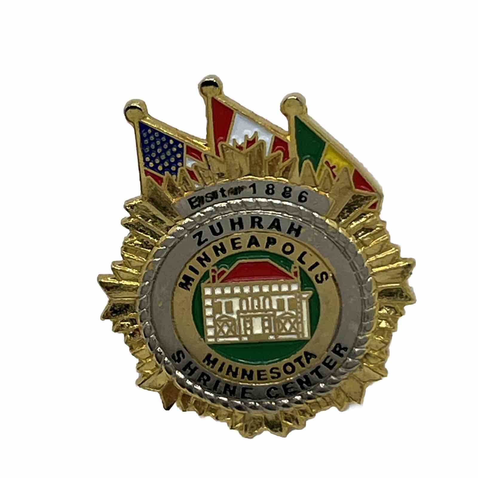 Minneapolis Minnesota Zuhrah Shrine Center Masonic Shriner Masons Lapel Hat Pin